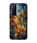 Printed Back Cover for Vivo X70 Pro (5G) Close Up Colorful Mosaic Squares Shapes