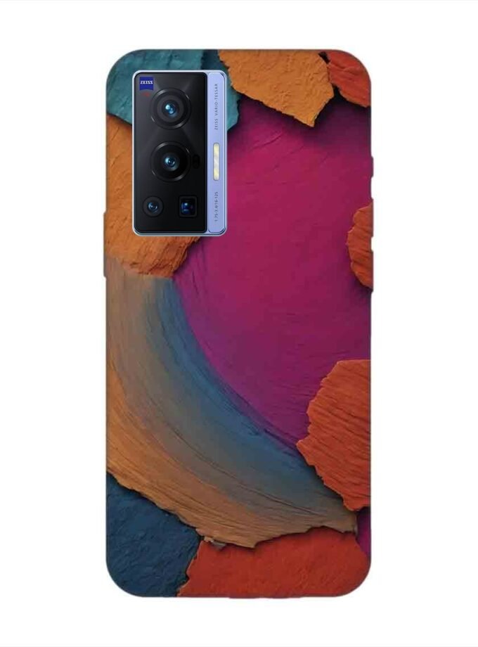 Printed Back Cover for Vivo X70 Pro (5G) Closeup Color Textured Surface