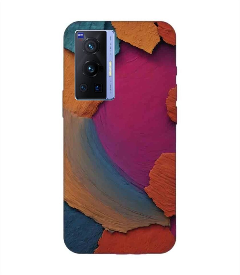 Printed Back Cover for Vivo X70 Pro (5G) Closeup Color Textured Surface