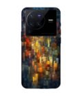 Printed Back Cover for Vivo X80 Pro Close Up Colorful Mosaic Squares Shapes