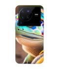 Printed Back Cover for Vivo X80 Pro Close Up Cute Turtle