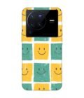 Printed Back Cover for Vivo X80 Pro Close Up Pattern Smiley Faces