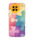Printed Back Cover for Vivo X90 Close Up Colorful Puzzle Piece