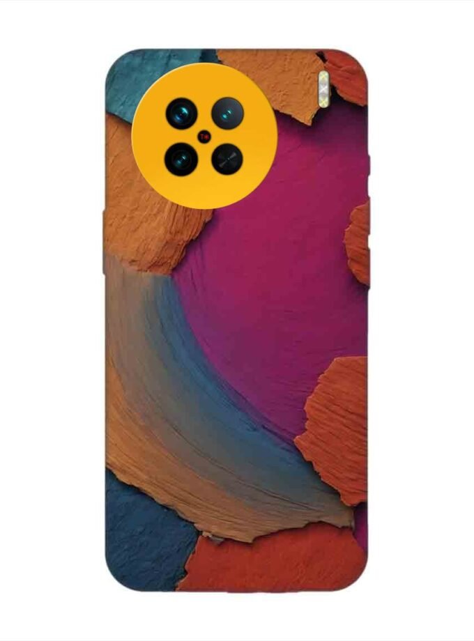 Printed Back Cover for Vivo X90 Closeup Color Textured Surface