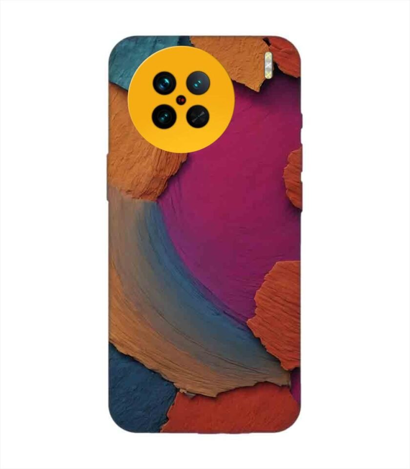 Printed Back Cover for Vivo X90 Closeup Color Textured Surface