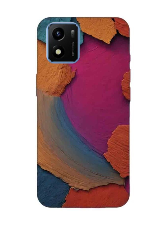 Printed Back Cover for Vivo Y01 Closeup Color Textured Surface