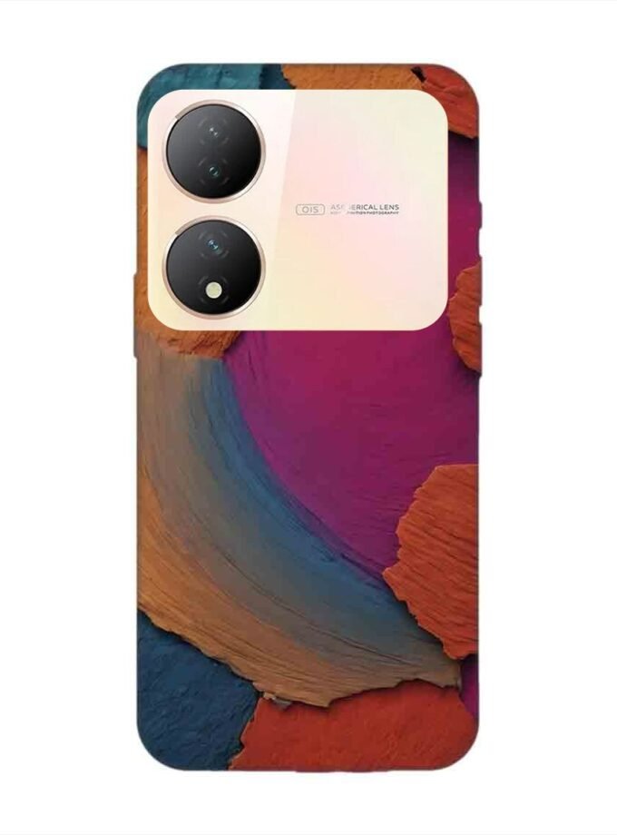 Printed Back Cover for Vivo Y100A (5G) Closeup Color Textured Surface