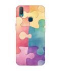 Printed Back Cover for Vivo Y11 Close Up Colorful Puzzle Piece