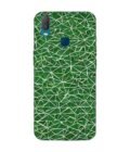 Printed Back Cover for Vivo Y11 Close Up Green White Geometric Pattern