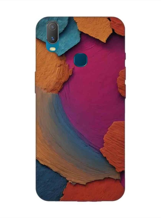 Printed Back Cover for Vivo Y11 Closeup Color Textured Surface