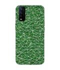 Printed Back Cover for Vivo Y12G Close Up Green White Geometric Pattern