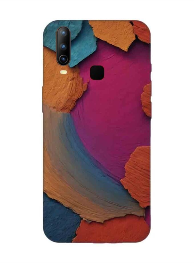 Printed Back Cover for Vivo Y15 Closeup Color Textured Surface