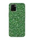 Printed Back Cover for Vivo Y15S Close Up Green White Geometric Pattern