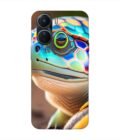Printed Back Cover for Vivo Y16 Close Up Cute Turtle