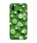 Printed Back Cover for Vivo Y17 Close Up Green Background With White Polka Dots