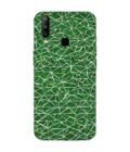 Printed Back Cover for Vivo Y17 Close Up Green White Geometric Pattern