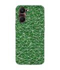 Printed Back Cover for Vivo Y18T Close Up Green White Geometric Pattern