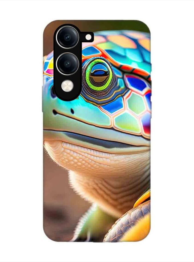 Custom Printed Case Cover for Vivo Y19E close up cute turtle
