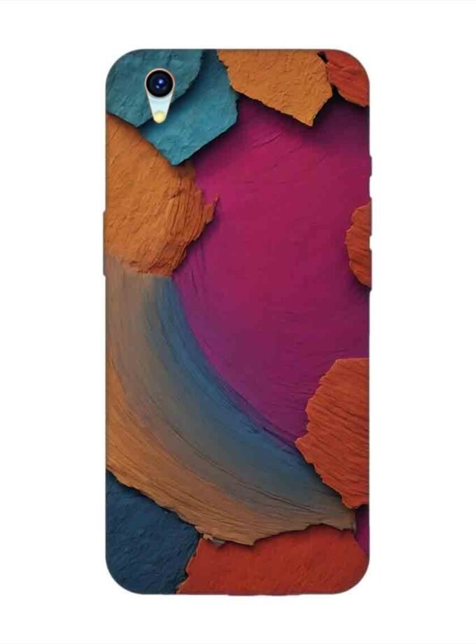 Printed Back Cover for Vivo Y1S Closeup Color Textured Surface