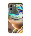 Printed Back Cover for Vivo Y200 (5G) Close Up Cute Turtle