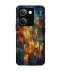Printed Back Cover for Vivo Y200 Pro (5G) Close Up Colorful Mosaic Squares Shapes