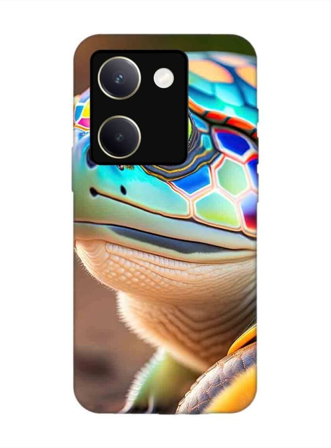 Printed Back Cover for Vivo Y200 Pro (5G) Close Up Cute Turtle