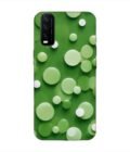 Printed Back Cover for Vivo Y20T Close Up Green Background With White Polka Dots