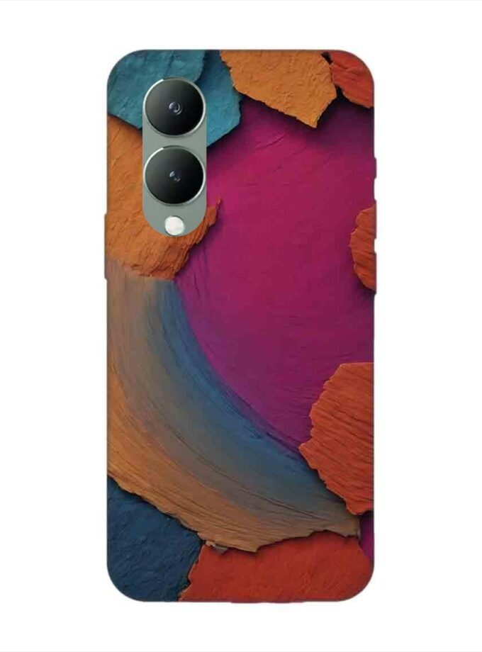 Printed Back Cover for Vivo Y28 (5G) Closeup Color Textured Surface