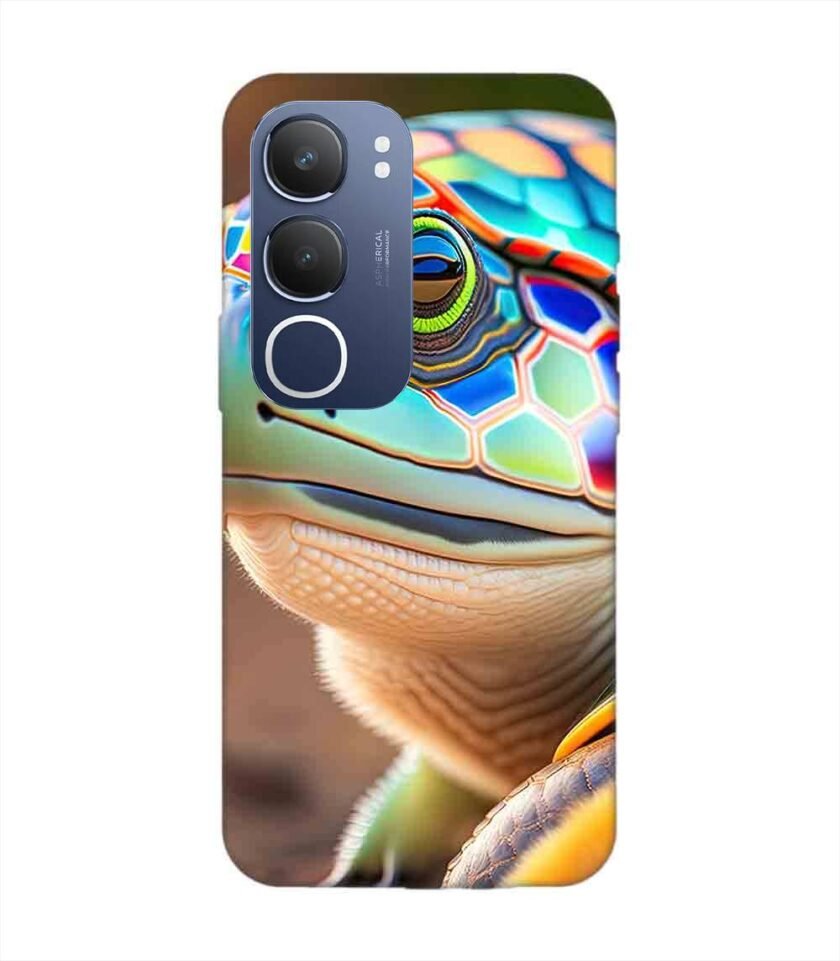 Printed Back Cover for Vivo Y29 (5G) Close Up Cute Turtle