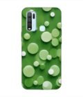 Printed Back Cover for Vivo Y30 Close Up Green Background With White Polka Dots