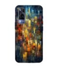 Printed Back Cover for Vivo Y31 Close Up Colorful Mosaic Squares Shapes