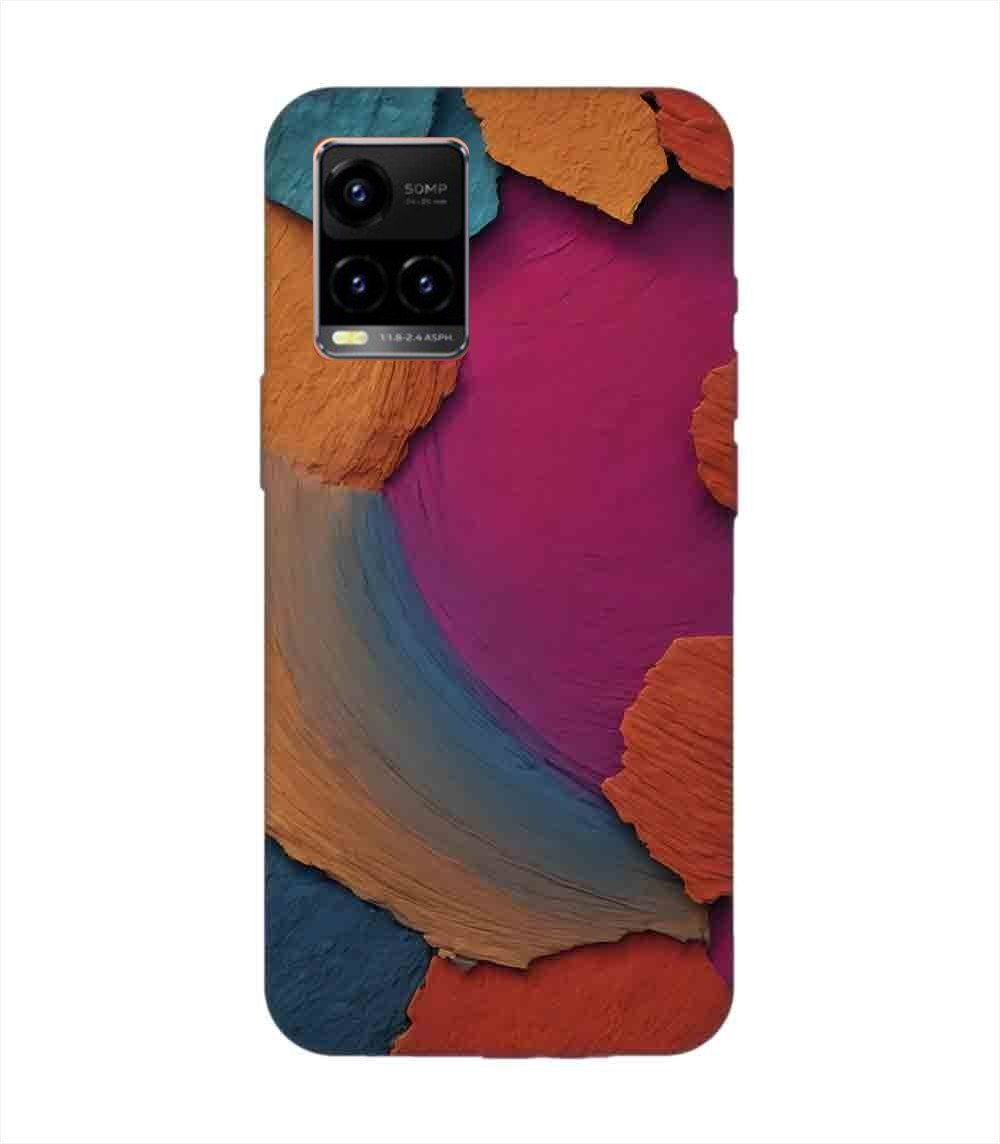 Printed Back Cover for Vivo Y33S Closeup Color Textured Surface