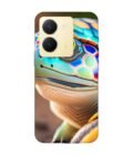 Printed Back Cover for Vivo Y36 Close Up Cute Turtle