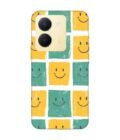 Printed Back Cover for Vivo Y36 Close Up Pattern Smiley Faces