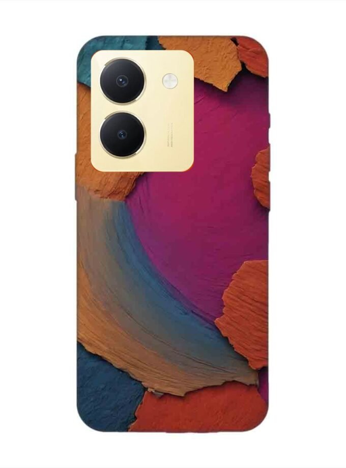 Printed Back Cover for Vivo Y36 Closeup Color Textured Surface