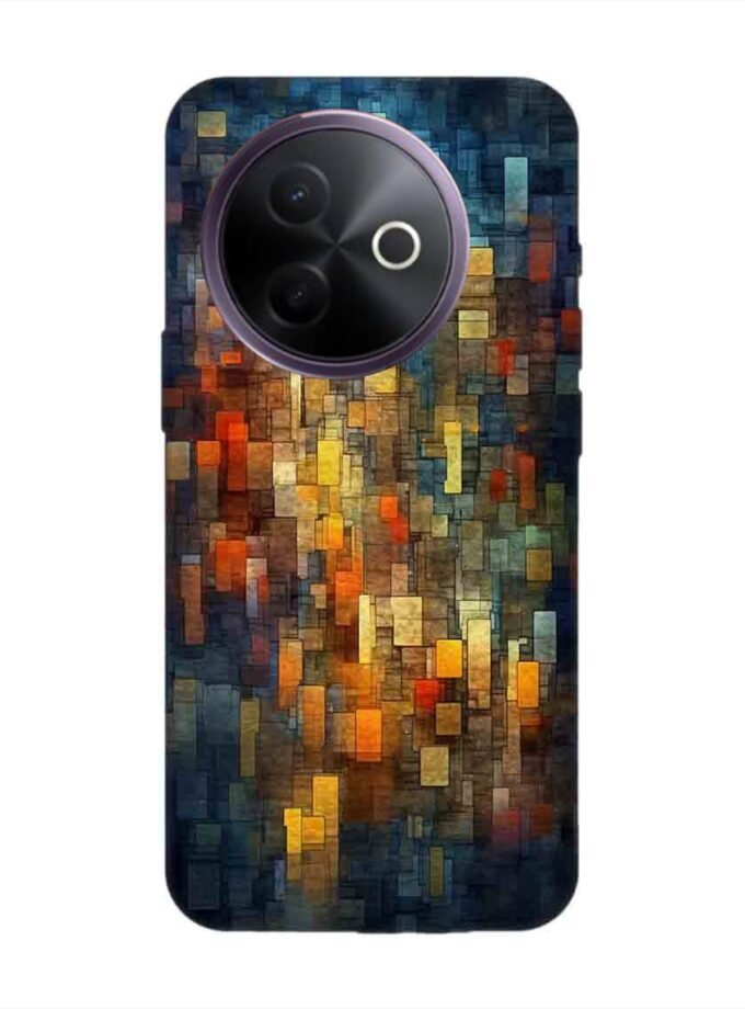 Custom Printed Case Cover for Vivo Y39 (5G) close up colorful mosaic squares shapes