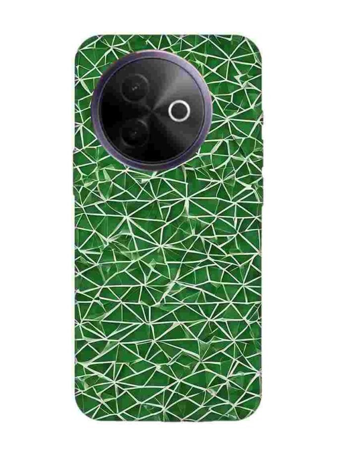 Custom Printed Case Cover for Vivo Y39 (5G) close up green white geometric pattern