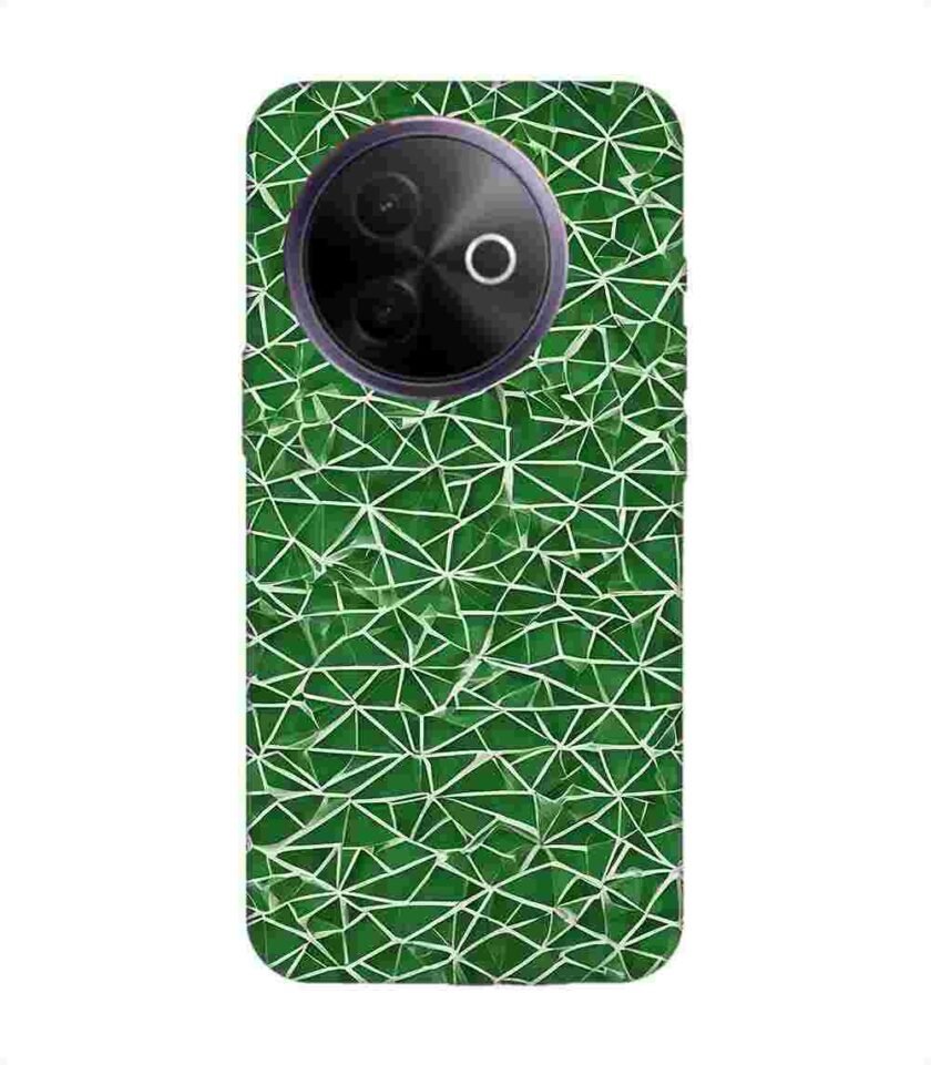 Custom Printed Case Cover for Vivo Y39 (5G) close up green white geometric pattern