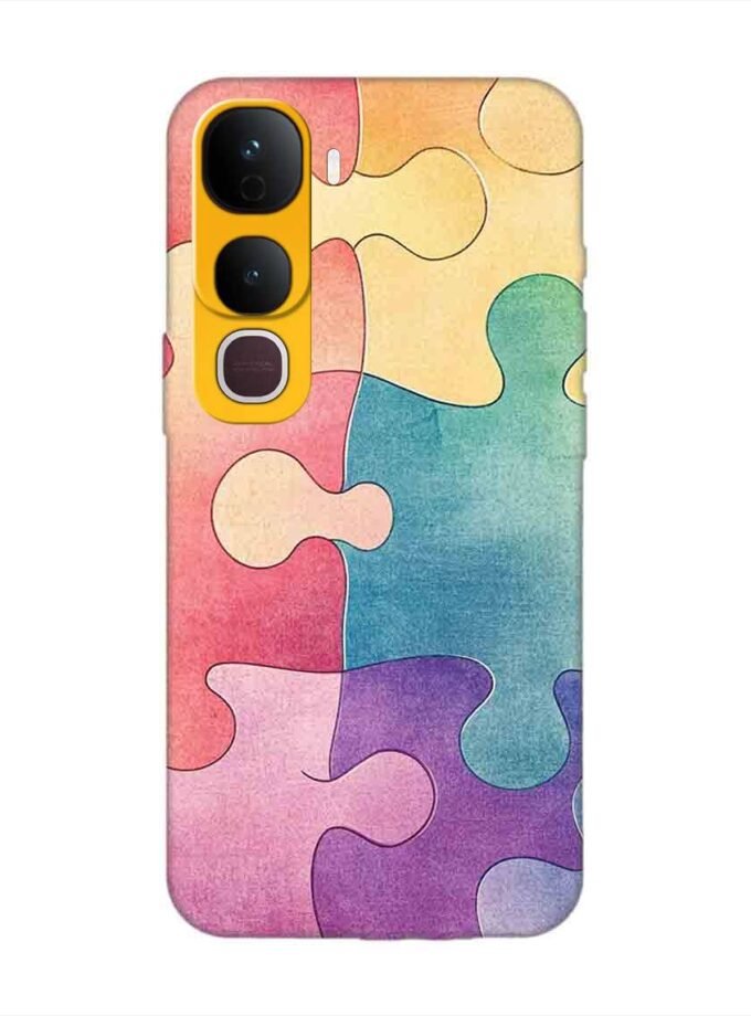 Custom Printed Case Cover for Vivo Y400 Pro (5G) close up colorful puzzle piece