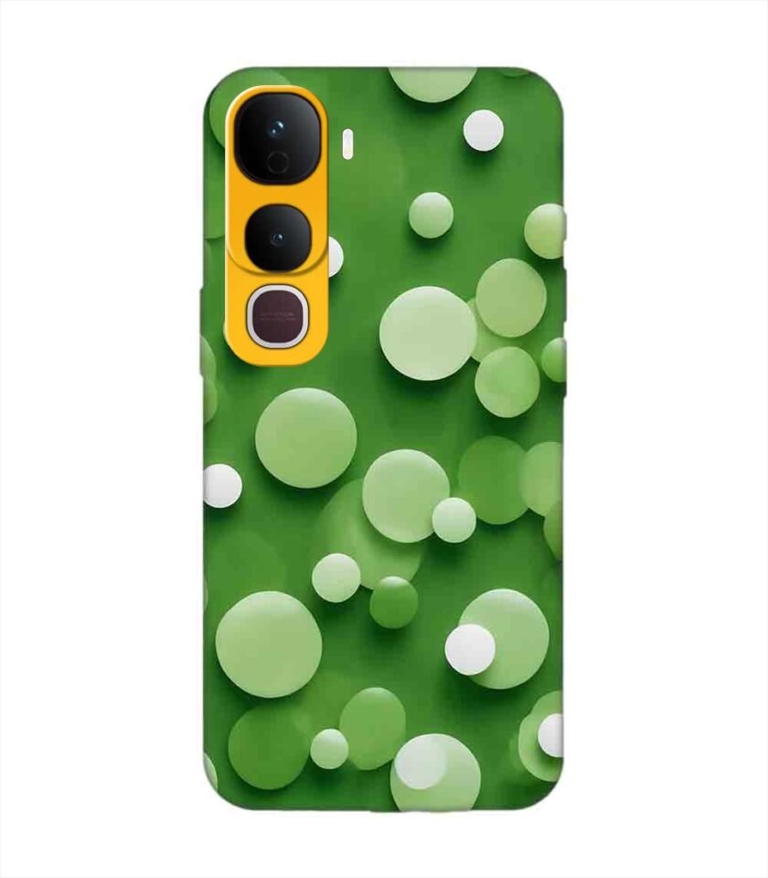 Custom Printed Case Cover for Vivo Y400 Pro (5G) close up green background with white polka dots