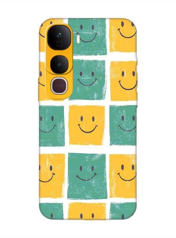 Custom Printed Case Cover for Vivo Y400 Pro (5G) close up pattern smiley faces