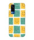 Printed Back Cover for Vivo Y51 Close Up Pattern Smiley Faces