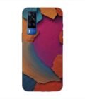 Printed Back Cover for Vivo Y51A Closeup Color Textured Surface