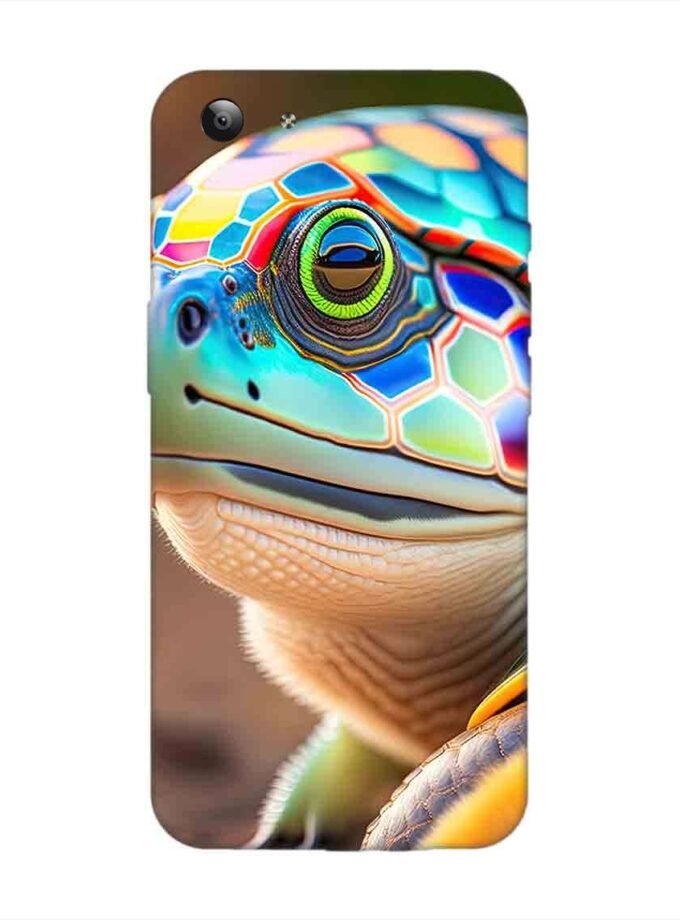 Printed Back Cover for Vivo Y53 Close Up Cute Turtle