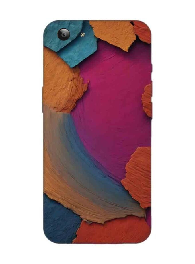 Printed Back Cover for Vivo Y53 Closeup Color Textured Surface