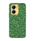 Printed Back Cover for Vivo Y56 (5G) Close Up Green White Geometric Pattern