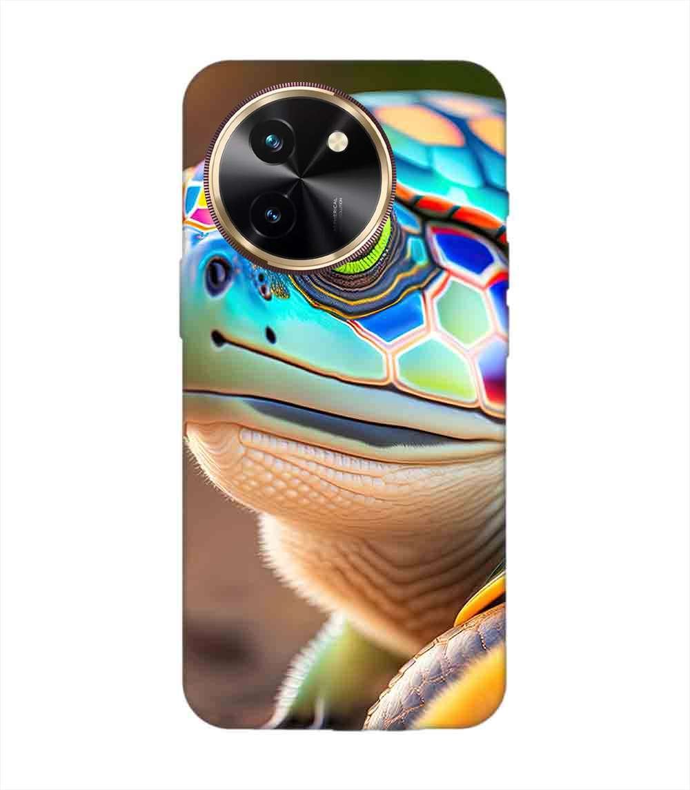 Printed Back Cover for Vivo Y58 (5G) Close Up Cute Turtle