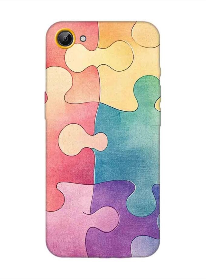 Printed Back Cover for Vivo Y65 Close Up Colorful Puzzle Piece