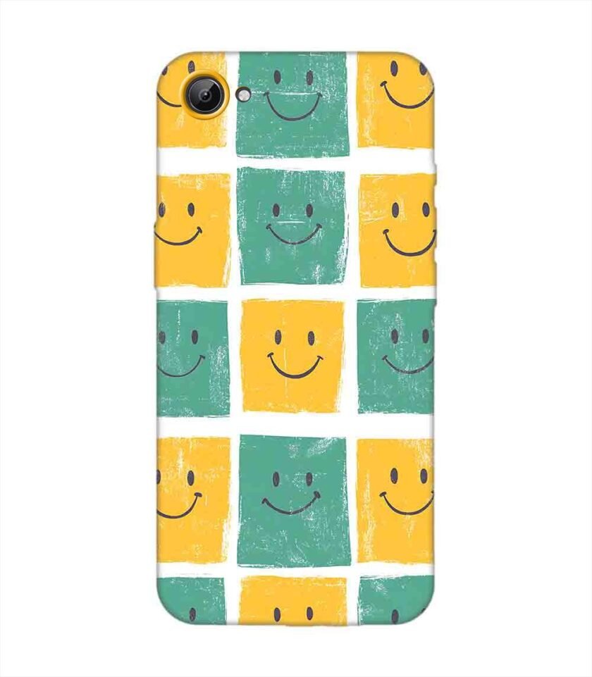 Printed Back Cover for Vivo Y66 Close Up Pattern Smiley Faces