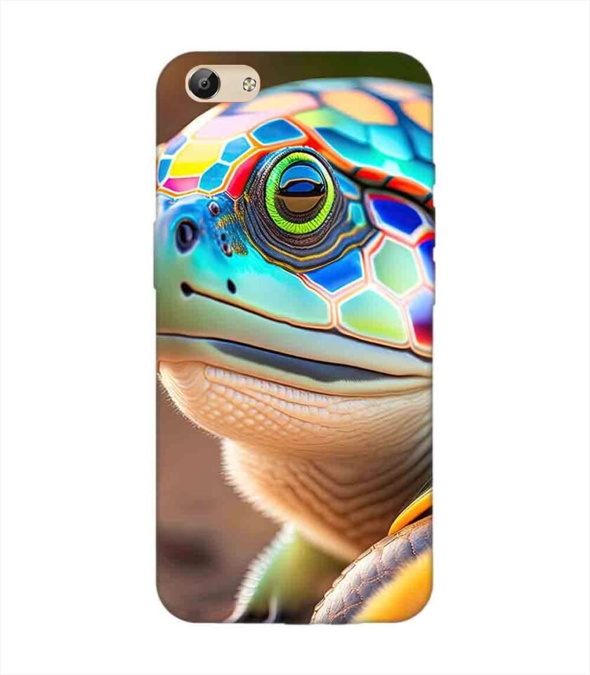 Printed Back Cover for Vivo Y69 Close Up Cute Turtle